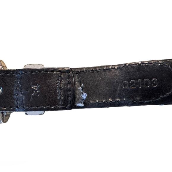 Vintage Brighton Woven Belt Womens 34 Large with Silver Buckle and Conchos